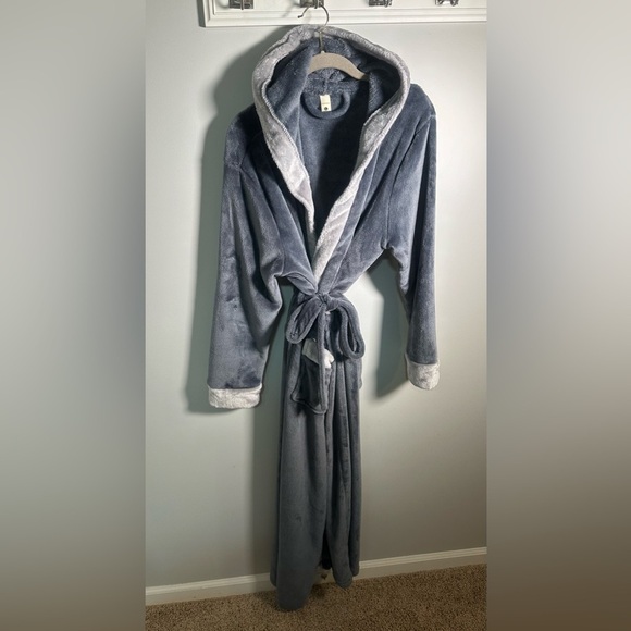 sleep wear | Intimates & Sleepwear | Cozy Grey Hooded Full Length Robe ...